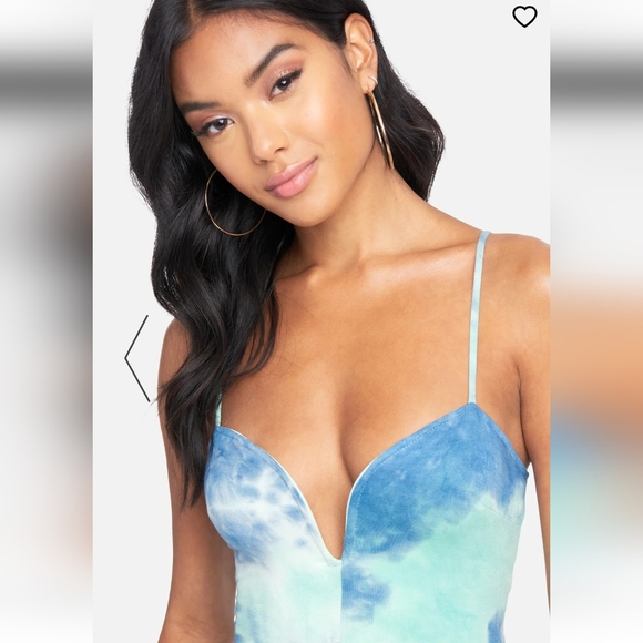 PRINTED PLUNGE NECK BODYCON MIDI DRESS - Picture 4 of 7